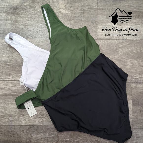 Cupshe Color Block One Piece Swimsuit Size L - Picture 7 of 7
